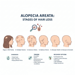 Understanding Alopecia Areata: Diagnosis, Triggers, and Recovery Options